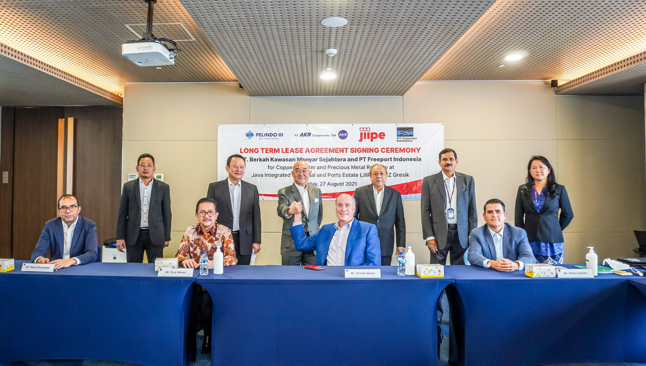 PT BKMS and PT Freeport Indonesia signed a Long-Term Land Lease Agreement for PT Freeport Indonesia's Smelter Plant in JIIPE, KEK Gresik